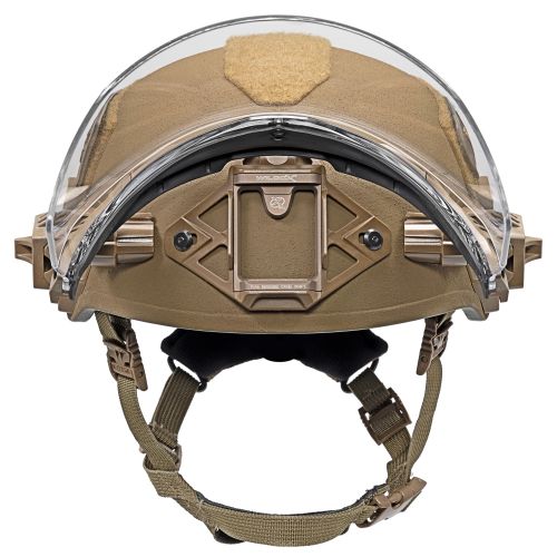 EXFIL Face Shield Installed on the EXFIL Ballistic SL Coyote Brown #2