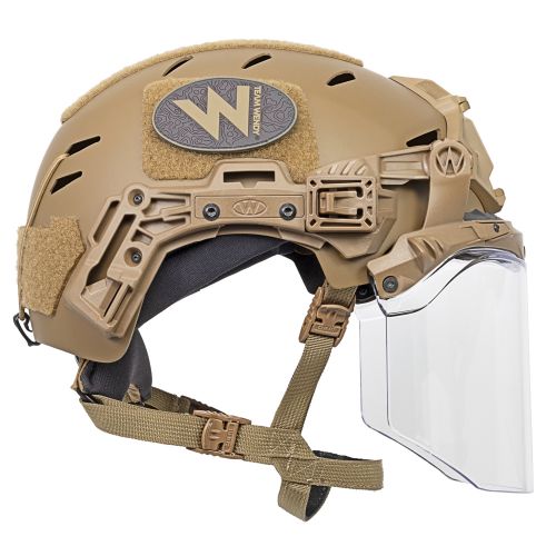 EXFIL Face Shield Installed on the EXFIL Carbon Coyote Brown #3