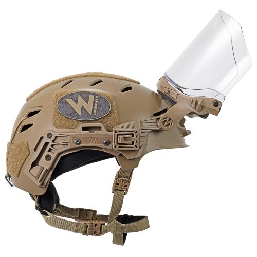 EXFIL Face Shield Installed on the EXFIL LTP Coyote Brown #5